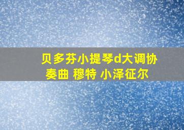 贝多芬小提琴d大调协奏曲 穆特 小泽征尔